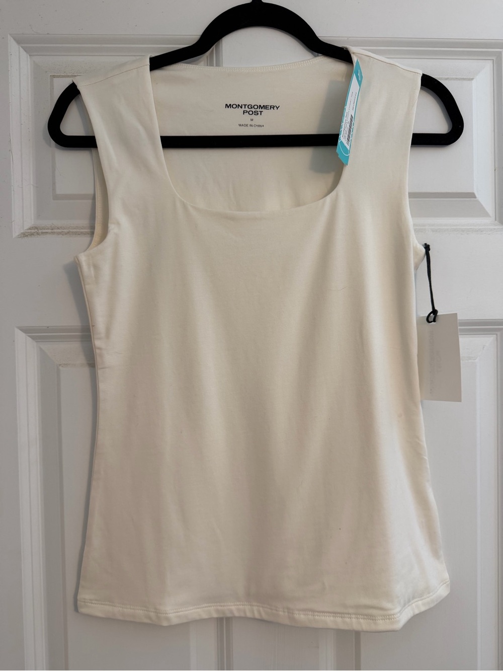 Montgomery Post Women's Cream Square Neck Tank